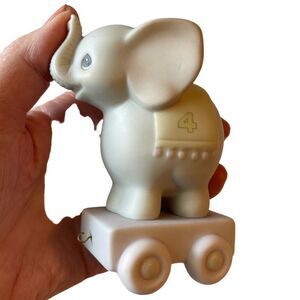 Vintage 1985 Precious Moments Birthday Train 4th Birthday Elephant